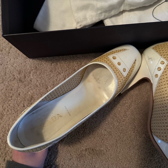 PRADA Used Heels Platform White 6 size - Picture 5 of 6